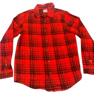 Cat & Jack Red Plaid Kids Shirt